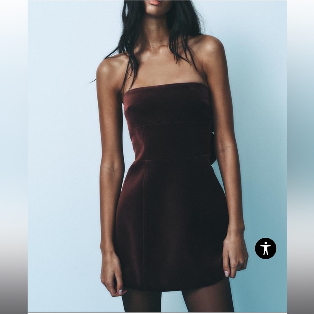 SOLD     Zara VELVET BOW DRESS